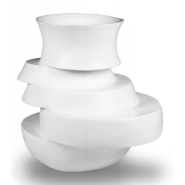 Vase 38x33x36 cm resin/white