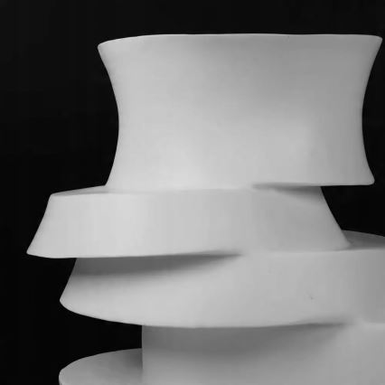 Vase 38x33x36 cm resin/white