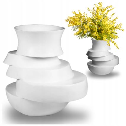 Vase 38x33x36 cm resin/white