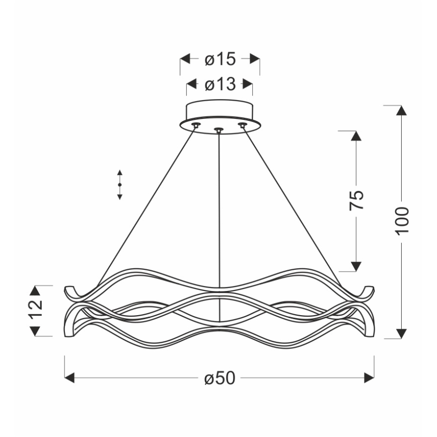 VAVE Pendant LED Light 28W/230V in Rose Gold