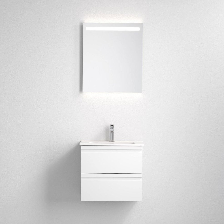 VEDO bathroom vanity with sink + LED mirror LED/10W/230V IP44, white