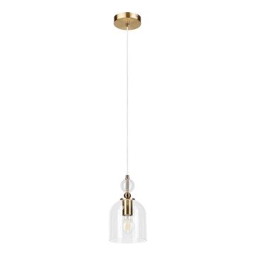 VELARE cable-suspended pendant lamp 1xE27/15W/230V gold/clear