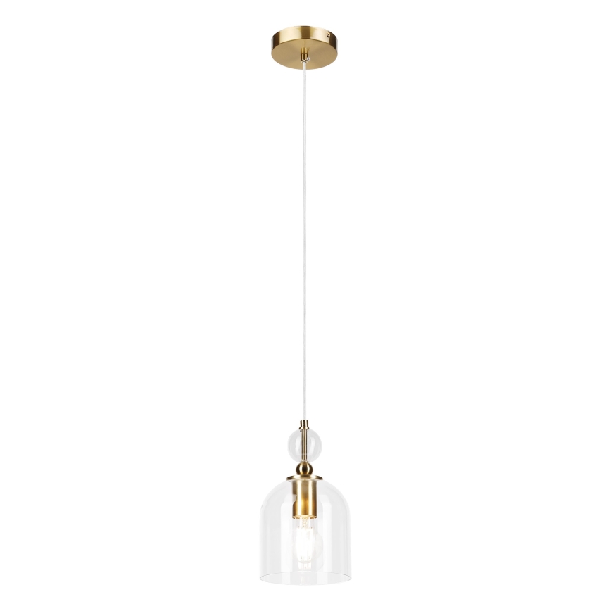 VELARE cable-suspended pendant lamp 1xE27/15W/230V gold/clear