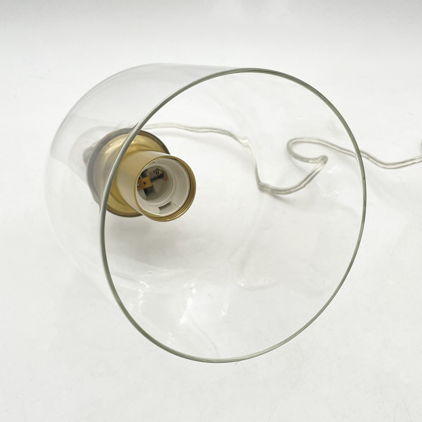 VELARE cable-suspended pendant lamp 1xE27/15W/230V gold/clear