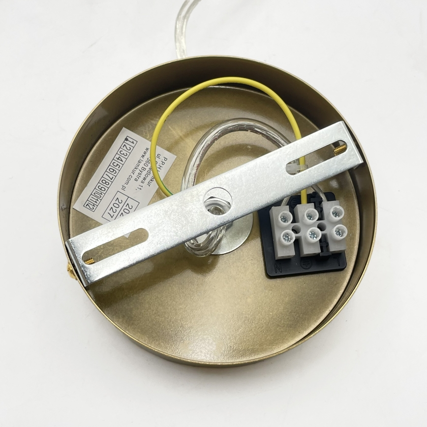 VELARE cable-suspended pendant lamp 1xE27/15W/230V gold/clear