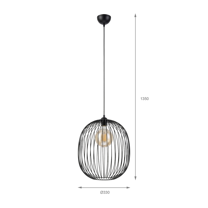 VELARE cable-suspended pendant lamp 1xE27/15W/230V gold/clear