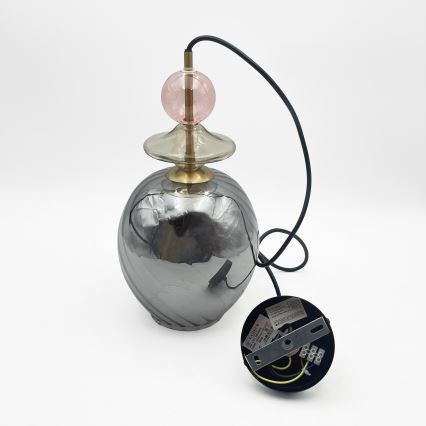 VELLO Cord Pendant Light 1xE27/15W/230V Black/Smoky Pink/Beige/Black