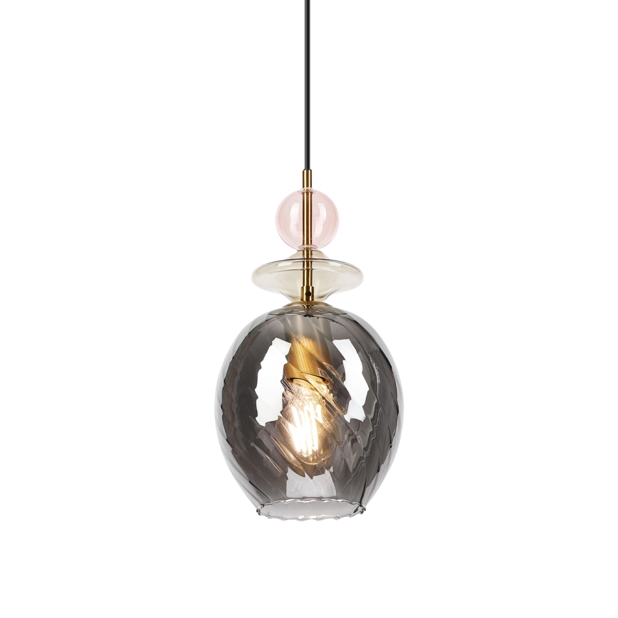 VELLO Cord Pendant Light 1xE27/15W/230V Black/Smoky Pink/Beige/Black