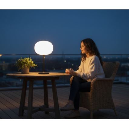 LED Dimmable Rechargeable Outdoor Table Lamp VENEZIA LED/2W/5V 2700K IP54 4000 mAh Black
