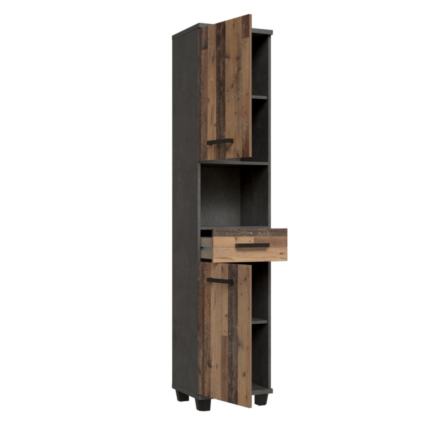 VENOM Anthracite/Brown Bathroom Cabinet