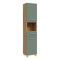 VENOM Bathroom Cabinet, Green / Artisan Oak