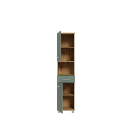 VENOM Bathroom Cabinet, Green / Artisan Oak