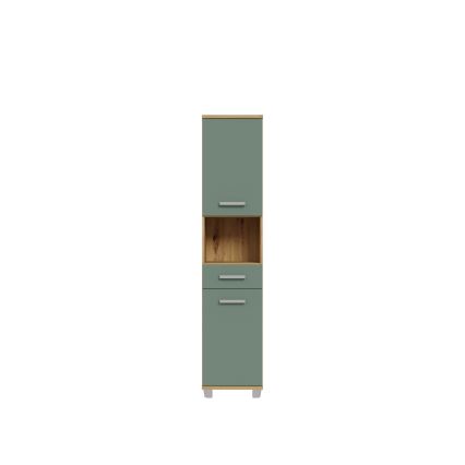 VENOM Bathroom Cabinet, Green / Artisan Oak