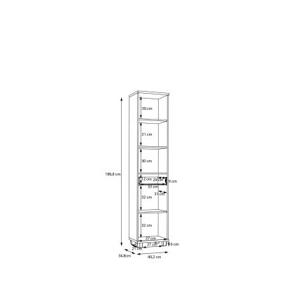 VENOM Bathroom Cabinet, Green / Artisan Oak