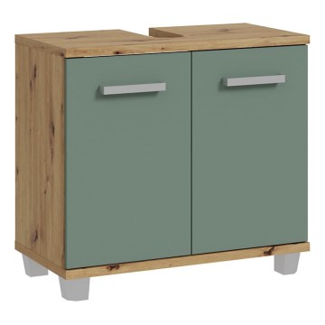 VENOM Bathroom Cabinet, Green/Artisan Oak