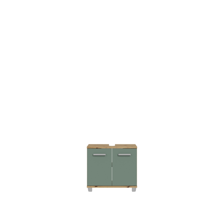 VENOM Bathroom Cabinet, Green/Artisan Oak