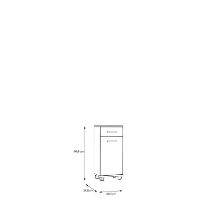VENOM Bathroom Cabinet, Grey/Artisan Oak