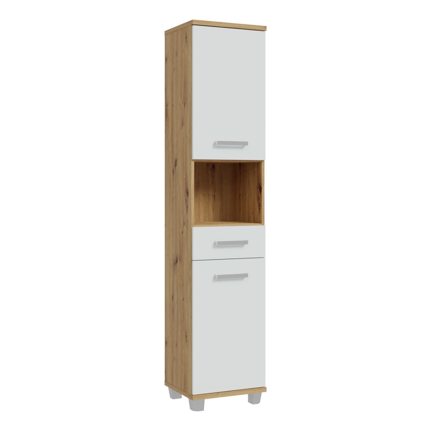VENOM Bathroom Cabinet, White/Artisan Oak