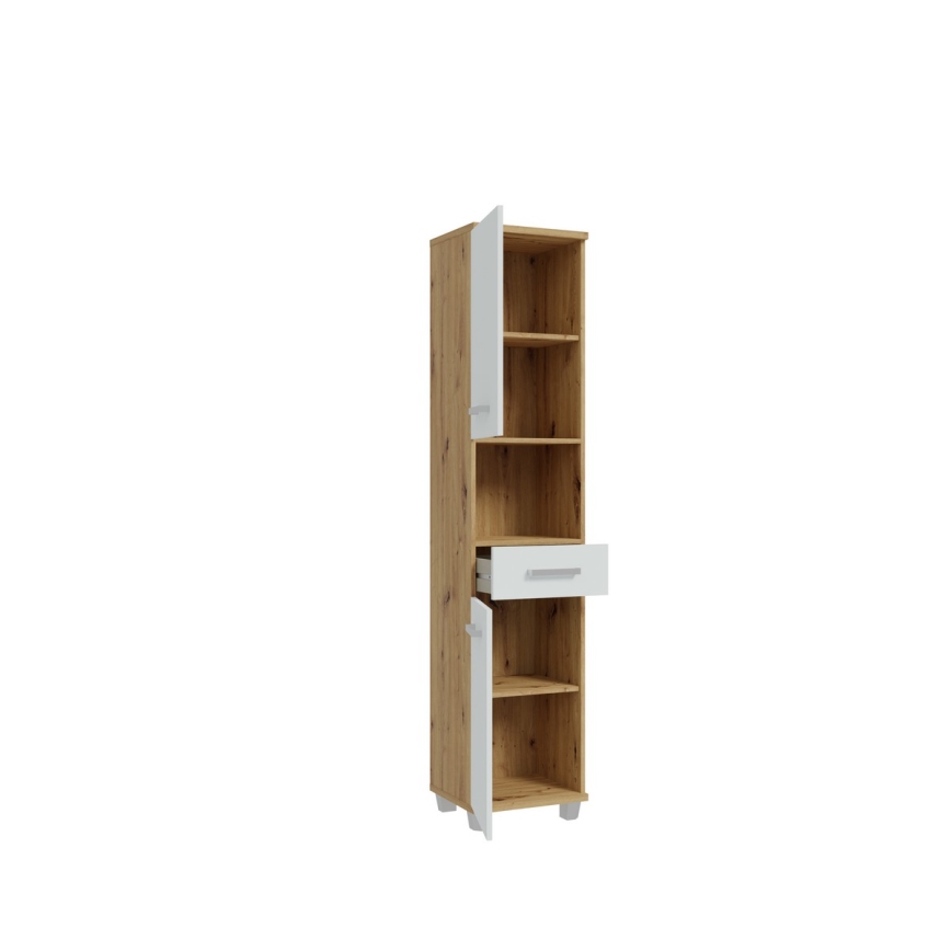 VENOM Bathroom Cabinet, White/Artisan Oak