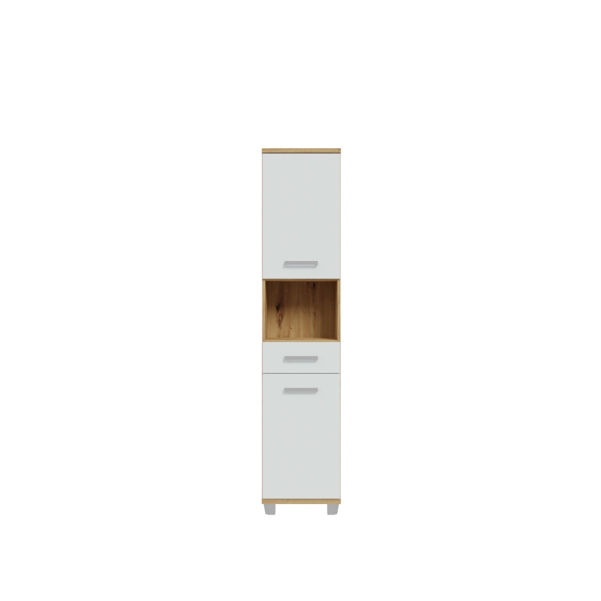 VENOM Bathroom Cabinet, White/Artisan Oak