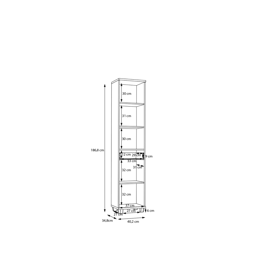 VENOM Bathroom Cabinet, White/Artisan Oak