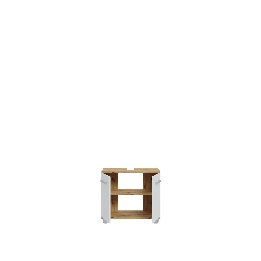 VENOM Bathroom Cabinet, White/Artisan Oak