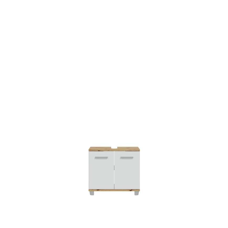 VENOM Bathroom Cabinet, White/Artisan Oak