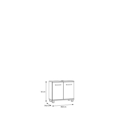 VENOM Bathroom Cabinet, White/Artisan Oak
