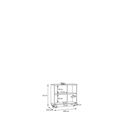 VENOM Bathroom Cabinet, White/Artisan Oak