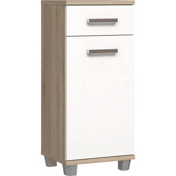 VENOM Bathroom Cabinet, White/Sonoma Oak