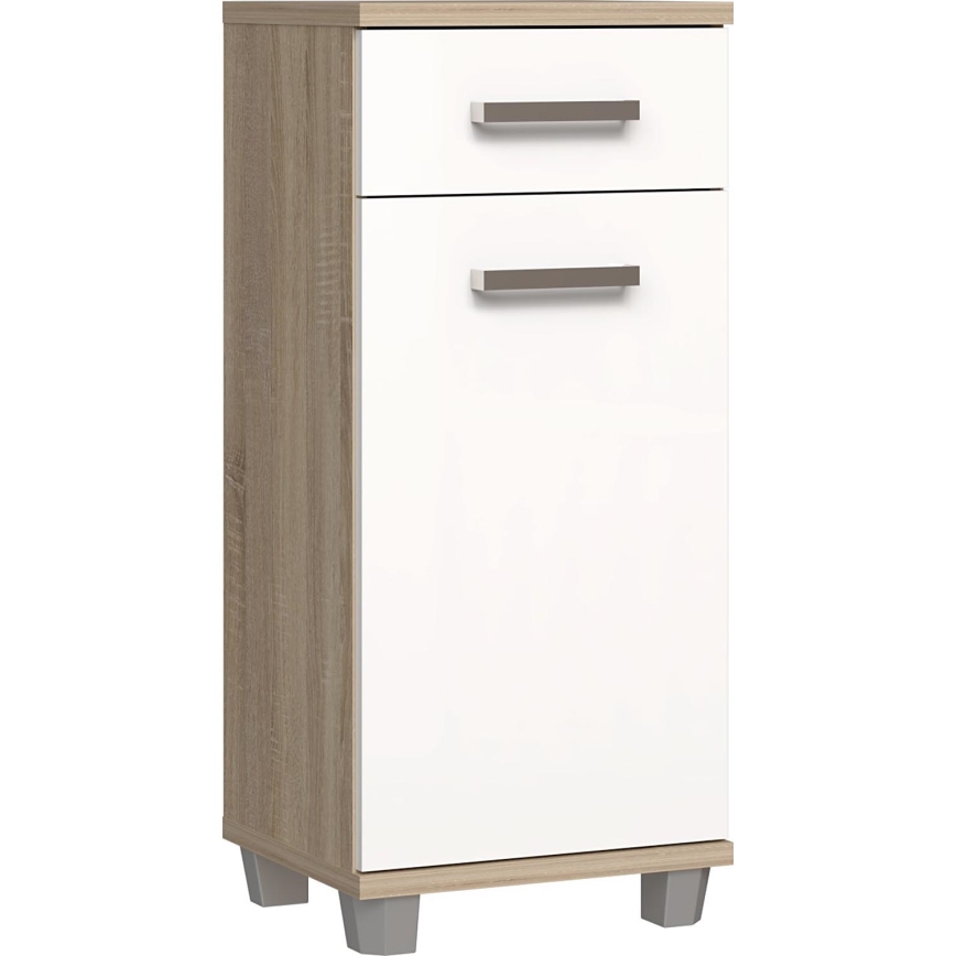 VENOM Bathroom Cabinet, White/Sonoma Oak