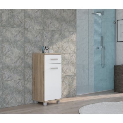 VENOM Bathroom Cabinet, White/Sonoma Oak