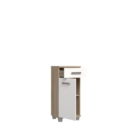 VENOM Bathroom Cabinet, White/Sonoma Oak