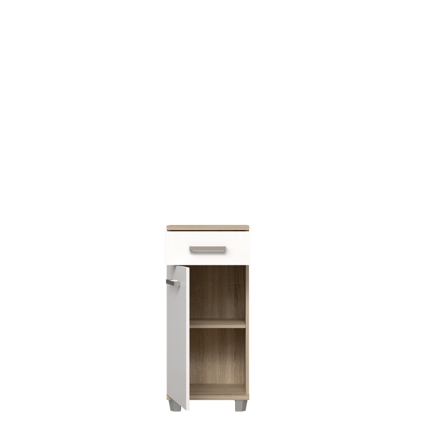 VENOM Bathroom Cabinet, White/Sonoma Oak