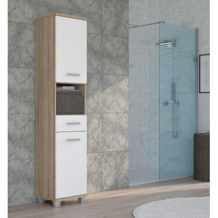 VENOM bathroom cabinet, white/Sonoma oak