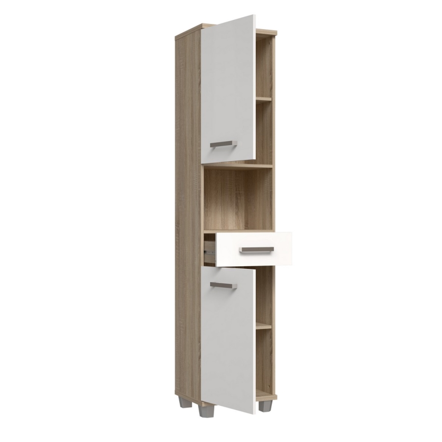 VENOM bathroom cabinet, white/Sonoma oak