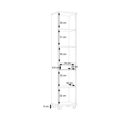 VENOM bathroom cabinet, white/Sonoma oak