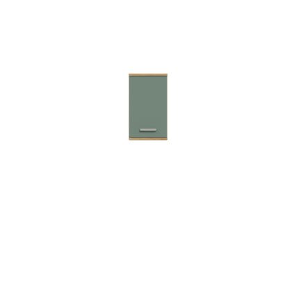 VENOM Wall-Mounted Bathroom Cabinet, Green / Artisan Oak