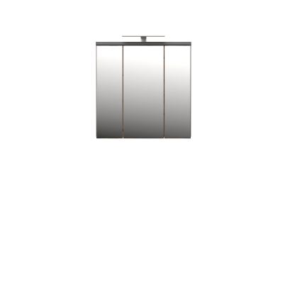 VENOM Wall-Mounted Bathroom Cabinet with Mirror — Anthracite/Brown