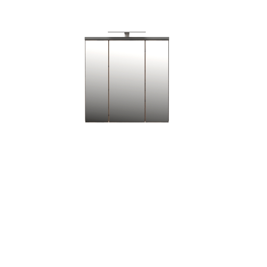 VENOM Wall-Mounted Bathroom Cabinet with Mirror — Anthracite/Brown