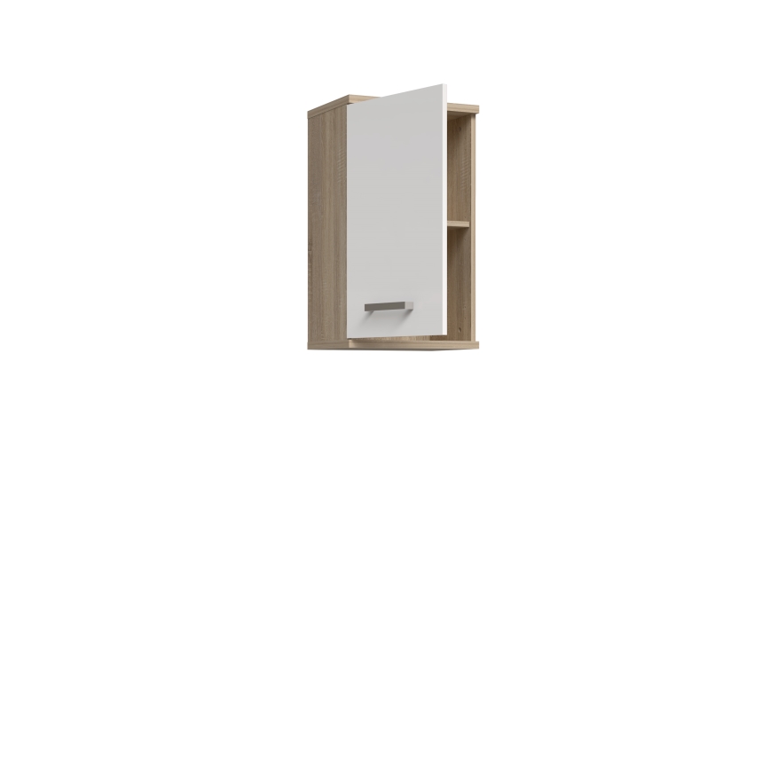 VENOM Wall-Mounted Bathroom Cabinet — White/Sonoma Oak