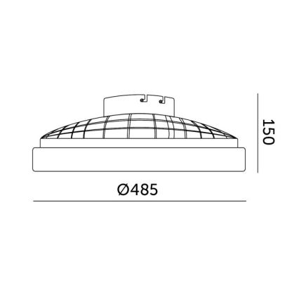 Dimmable LED ceiling light with integrated fan VENTELUX LED/48W/230V 3000/4000/6500K Ø48.5 cm black + remote control