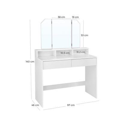 VENUS Vanity Table, White