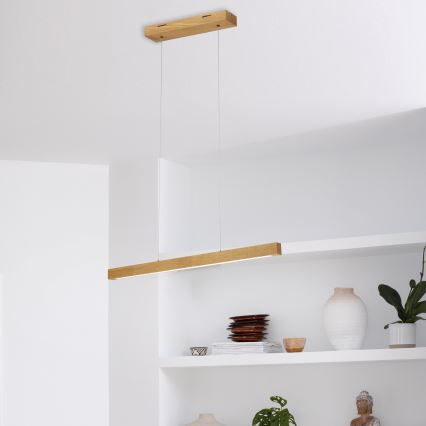 VERDE Cable Pendant Light LED 18W/230V, 3000K, 76 cm — Oak