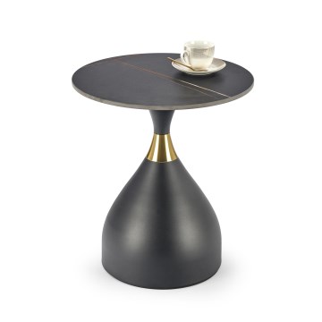 VERO coffee table Ø 50 cm black/gold