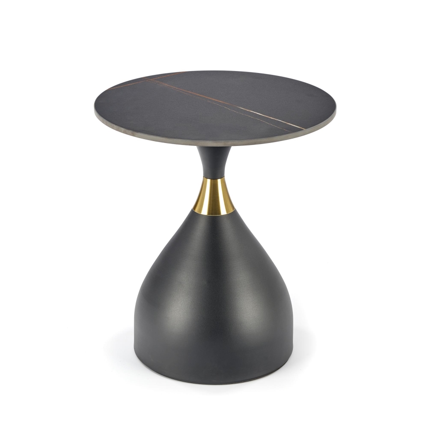 VERO coffee table Ø 50 cm black/gold