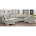 Versatile U-shaped corner pull-out sofa LONDON, beige