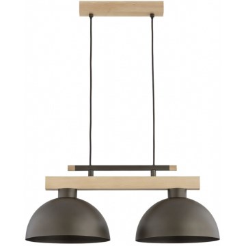 VERTA Cable Pendant Light, 2 x E27, 15 W, 230 V — Brown/Beige