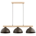 VERTA cable-suspended pendant light 3xE27/15W/230V, brown/beige