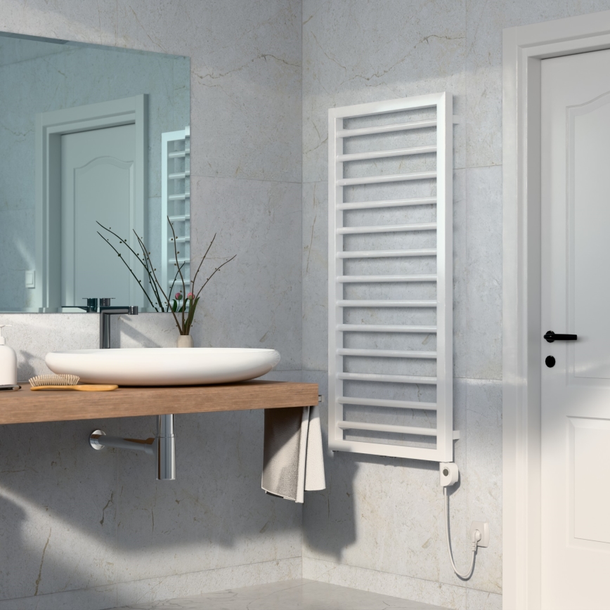Vertaduro - ADEL Bathroom Radiator with Thermostat, 600W, 128 × 50 cm, White
